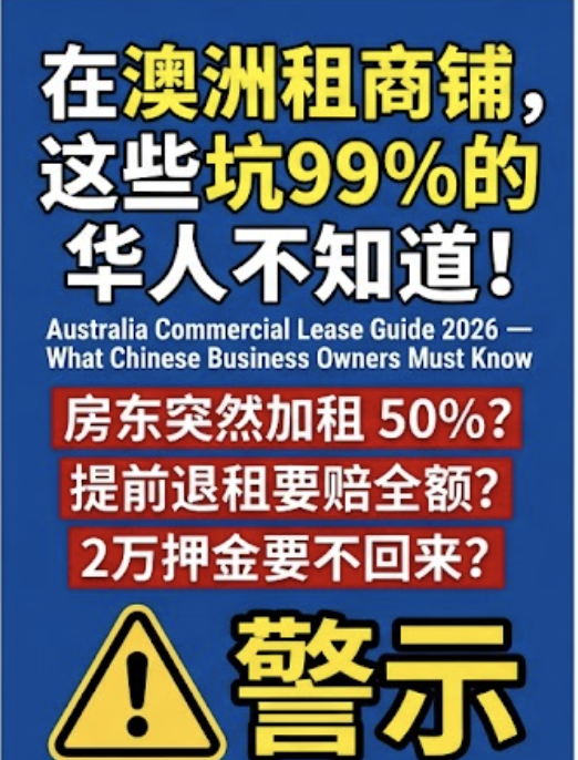 在澳洲租商铺,这些坑99%的华人不知道Australia Commercial Lease Guide 2026 —What Chinese Business Owners Must Know screenshot 2026 06 25 at 11.36.34