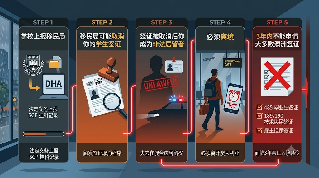 澳洲大学挂科了?不申诉的代价可能是签证被取消和3年不能来澳洲Australia University Fail — Why Not Appealing Could Cost You Your Visa and 3 Years in Australia image