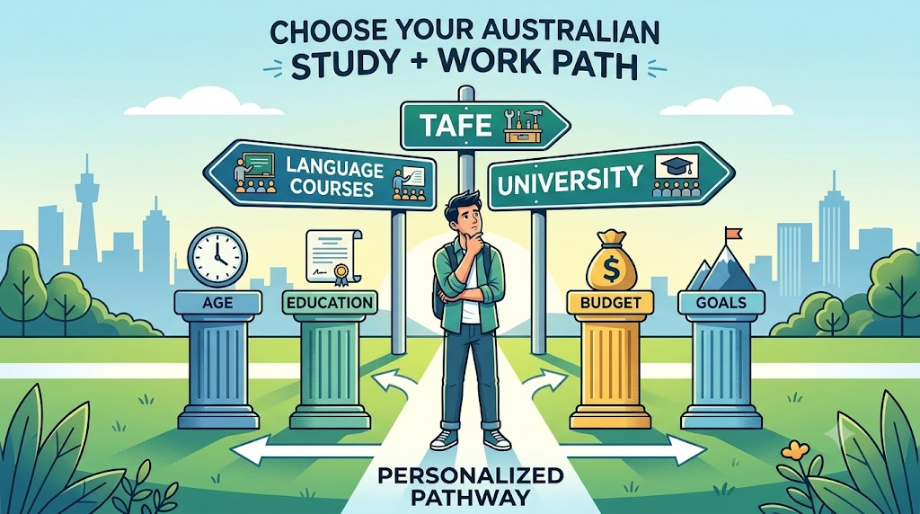 📊TAFE拒签率是大学的2.3倍?澳洲半工半读3条路,到底该怎么选TAFE Refusal Rates Are 2.3x Higher Than University — Which "Study + Work" Path Actually Fits You image